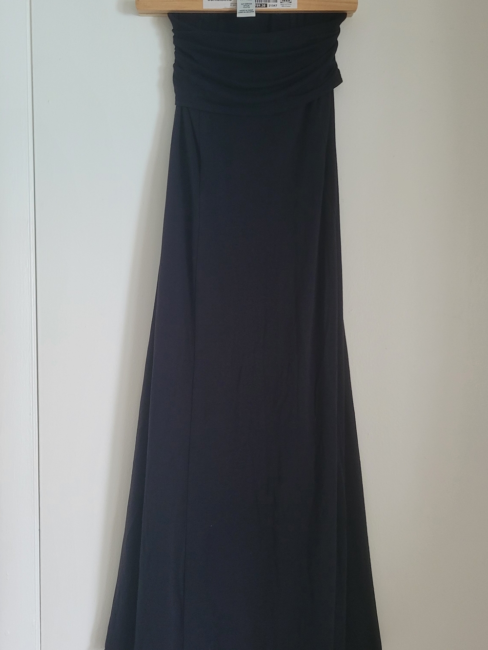 Max Studio Black Foldover Waist Maxi Skirt